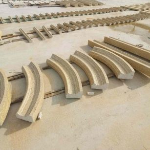 呼伦贝尔 黄金麻花岗岩别墅线条