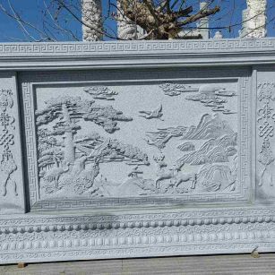 呼伦贝尔 芝麻白大型照壁，屏风，影壁