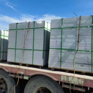 呼伦贝尔 芝麻白花岗岩地铺石装车日常