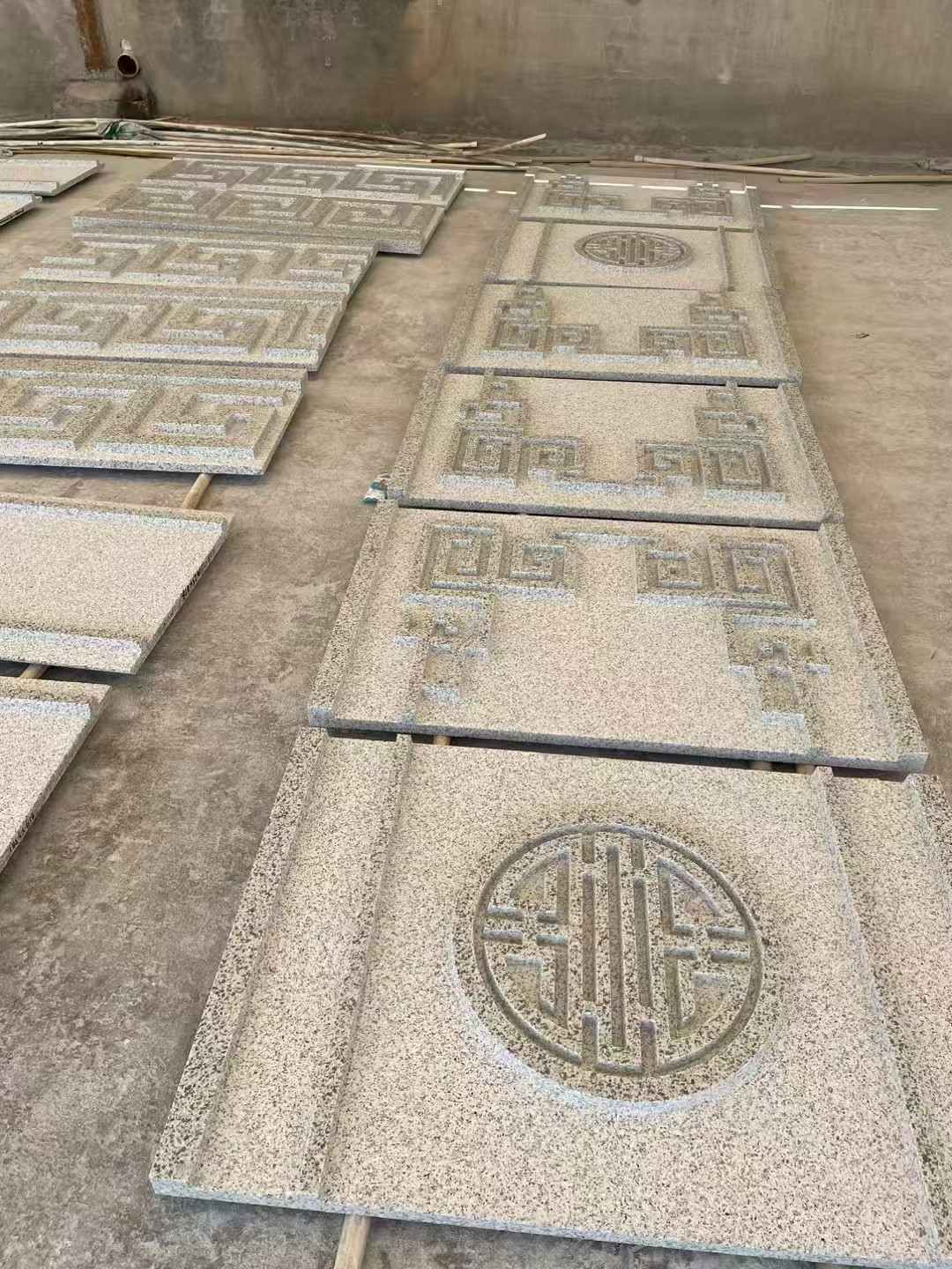 呼伦贝尔 白麻花岗岩外墙立面雕刻板