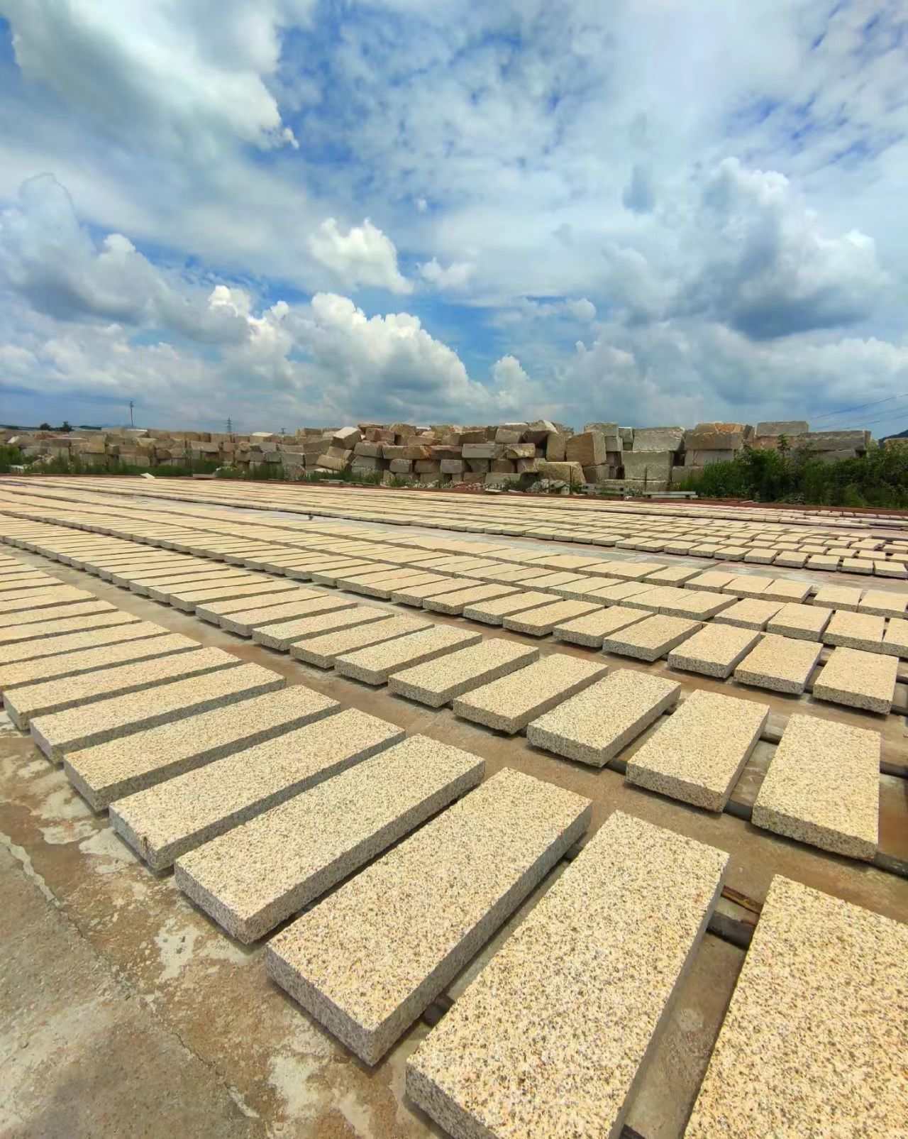 呼伦贝尔 黄金麻花岗岩荔枝面地铺石防护中