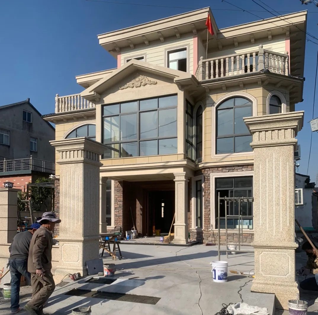 呼伦贝尔 黄金麻花岗岩荔枝面别墅外墙干挂私家专属