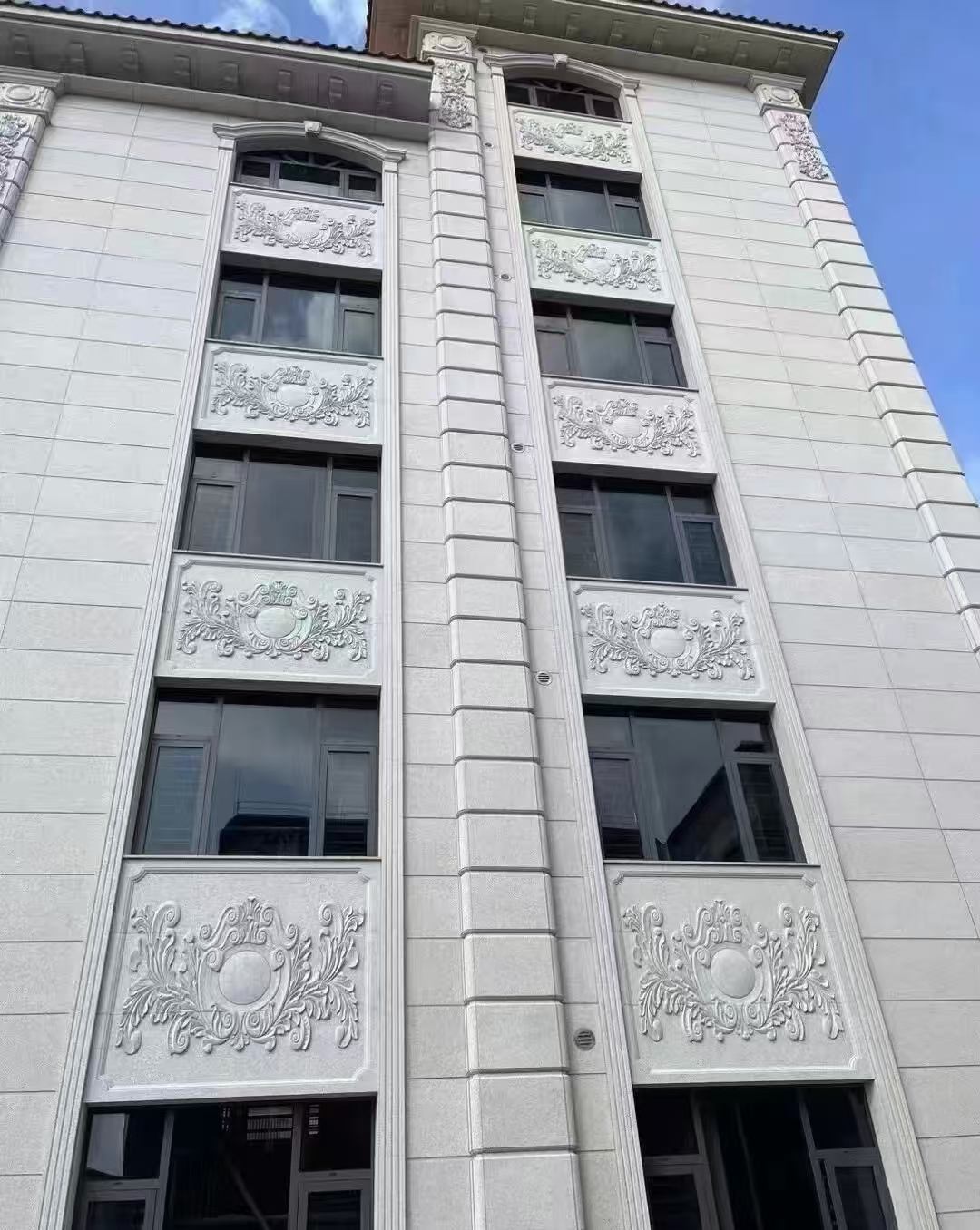 呼伦贝尔 白麻荔枝面花岗岩别墅外墙干挂